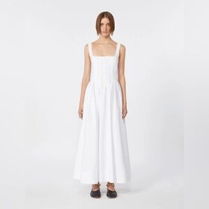 Sportmax White Square-Neck Maxi Dress